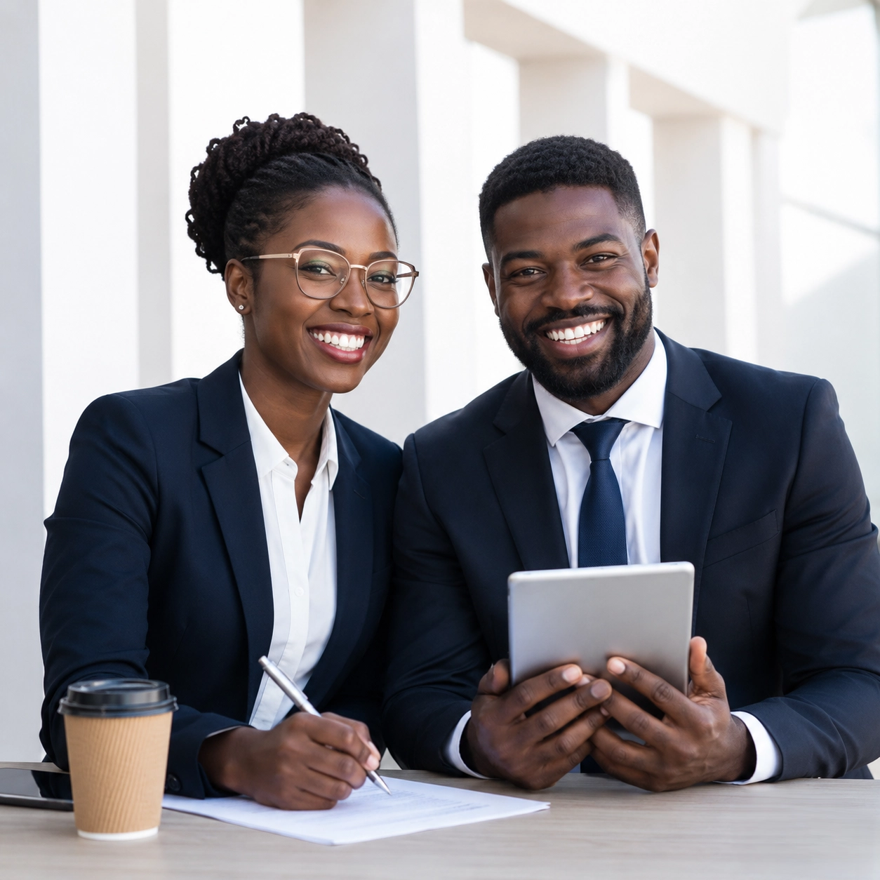 happy business owners